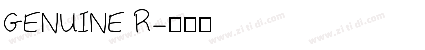 GENUINE R字体转换